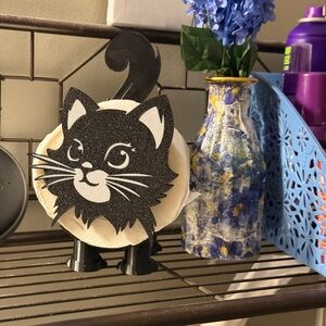 3-D Black Cat Toilet Paper Holder